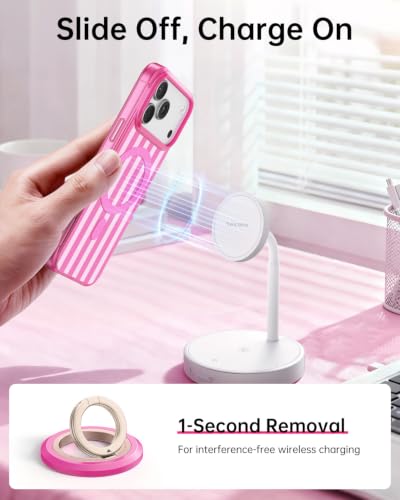 SYNCWIRE Magnetic Phone Ring Holder, for MagSafe Phone Grip Stand Kickstand - color: Blush Cloud