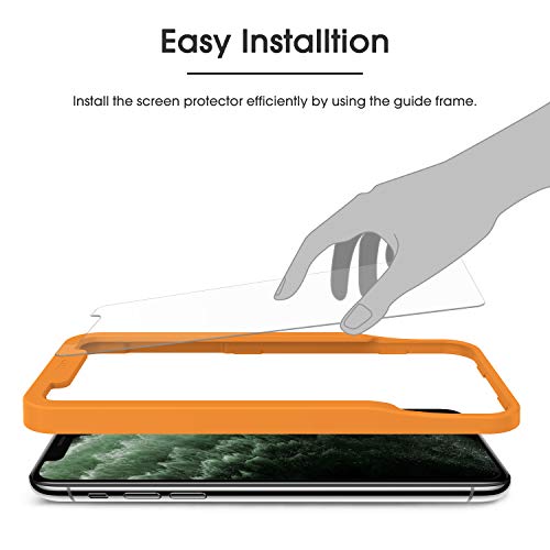 OMOTON Pack of 4 Tempered Glass Screen Protector Film for iPhone 11 Pro/X/XS [Installation Kit Provided] Anti-Scratch, Easy Installation, Bubble-Free, Transparent [5.8 Inches/5.8 Inches) - size: iPhone X