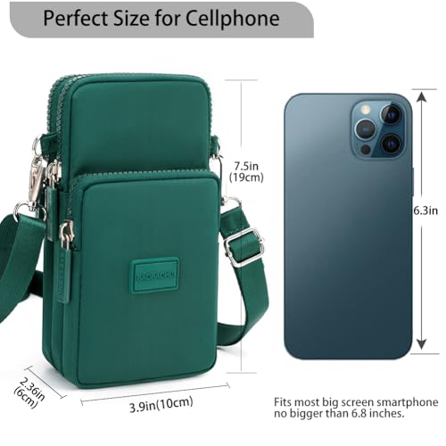 JANKS Small Crossbody Bags for Women Mini Cell Phone Purses Handbag Shoulder Bag - color: E-green