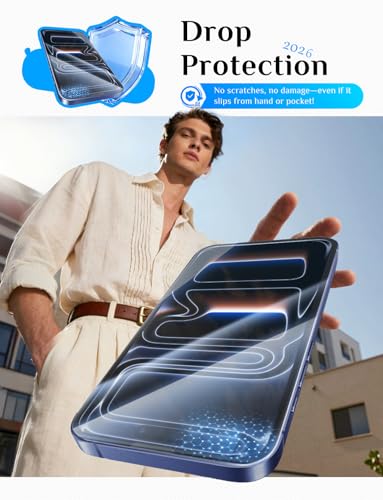 MAGIC JOHN Easy Installation for iPhone 17 Pro Screen Protector, 2 Pack | 9H Tempered Glass, Auto Dust-Elimination, Bubble Free, HD Clear - size: iPhone 17 Pro 6.3inch