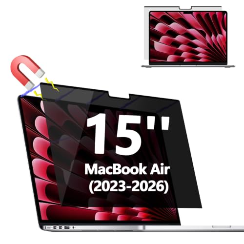 Magnetic Privacy Screen Protector for MacBook Air 15'' (2023-2026, M2-M5) - color: Magnetic MacBook Air 15 Inch (2023-2026, M2-M5)