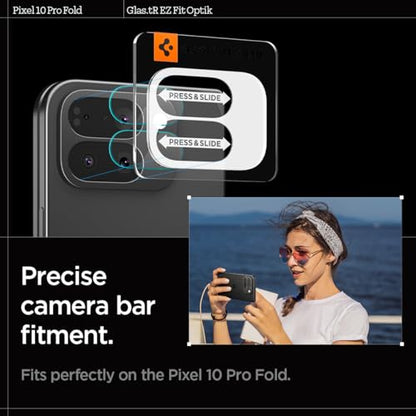 Spigen Glas.tR EZ FIT Optik Camera Lens Protector for Pixel 10 Pro Fold - size: Pixel 10 Pro Fold