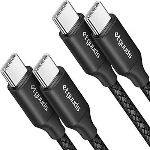 etguuds USB C to USB C Cable 4ft, 2-Pack 60W C to C Cable Fast Charging - color: Black, size: 4ft