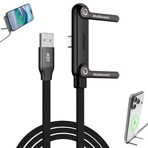 Invisible Holder Charger, 65W PD 4.9FT, 2-in-1 - size: 1PCS ( USB-A to C )
