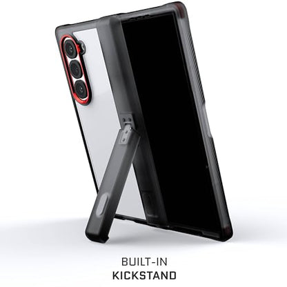Ghostek Covert Clear Galaxy Z Fold 6 Case with Built-in Kickstand and Full Hinge Protection Shockproof Protective Phone Cover Designed for 2024 Samsung Galaxy Z Fold6 (7.6") (Smoke) - color: Smoke, size: Galaxy Z Fold 6