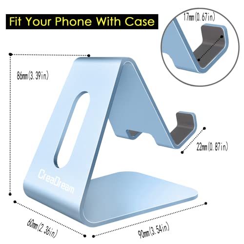 CreaDream Phone Stand Holder, Aluminum Phone Stand for Desk - color: Sierra Blue