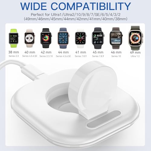 2026 Upgraded Fold for Apple Watch Charger Stand - color: White