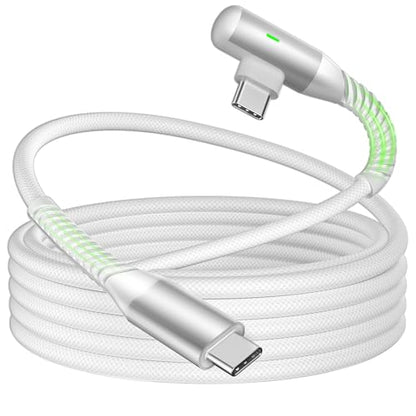 USB C Cable 10FT 240W Right Angle C to C Fast Charging Cable,White - color: White, size: 10 Feet