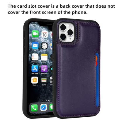 iCoverCase Compatible with iPhone 11 Pro Phone Case with Card Holder, Wallet Case for Women Men RFID Blocking PU Leather Protective Case 5.8 Inch (Dark Purple) - color: Dark Purple