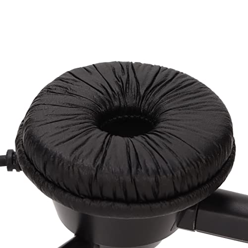 H360-3.5VA Single Sided Headset, Corded Monaural Headset with Noise Canceling Mic and Volume Control, Single Ear Headset for 3.5mm Jack Devices in Call Centers and