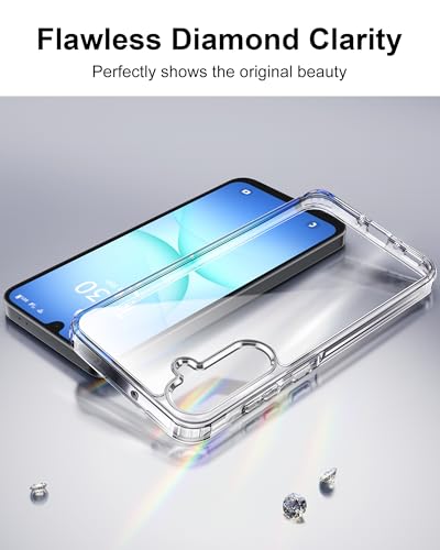 HOOMIL Case for Samsung Galaxy A17, Non-Yellowing, Drop Protection, Anti-Scratch Transparent Hard Back Phone Cover - Crystal Clear - color: Clear, size: A17 5G