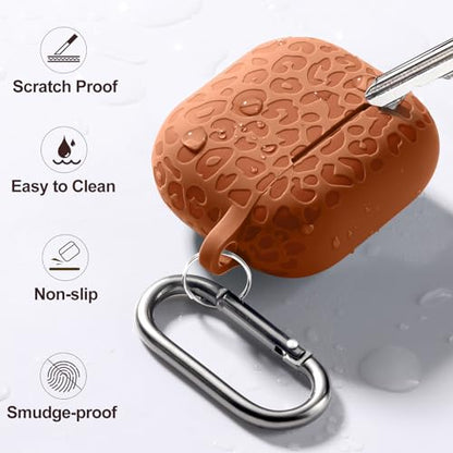 Leopard Engraved for AirPods 5 (2026) and AirPods 4 Case Cover (2024) - color: Brown, size: Airpods 5 & 4 Case