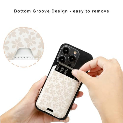 for MagSafe Wallet,Magnetic Card Holder for Phone Case - color: Natural Flower