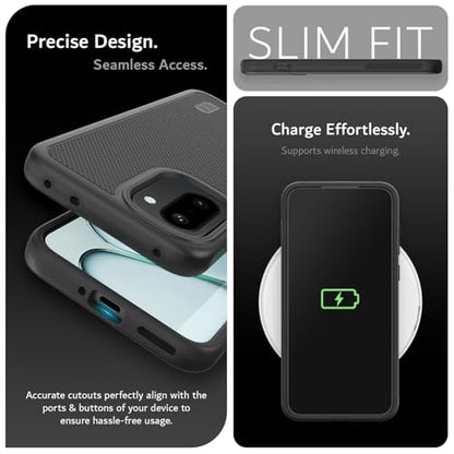 TUDIA MergeGrip Designed for OnePlus 15R Case 5G (2026) - [Military Grade Drop Tested] Dual Layer Shockproof Slim Rugged Tough Protective Phone Cases Cover (Black) - color: Black
