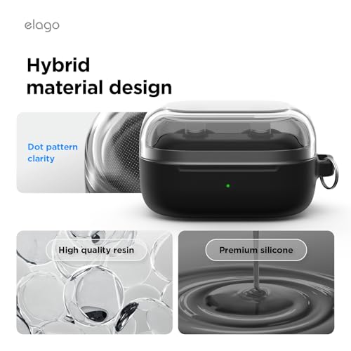 elago Duo Case for Galaxy Buds 4 Pro & Galaxy Buds 4 - color: Clear - Black