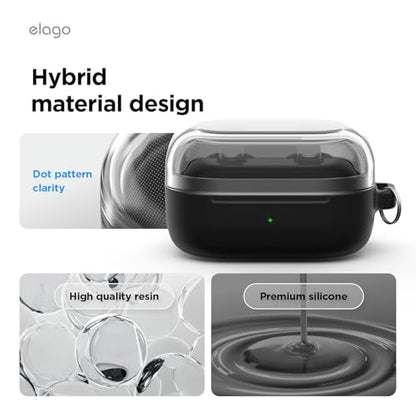elago Duo Case for Galaxy Buds 4 Pro & Galaxy Buds 4 - color: Clear - Black