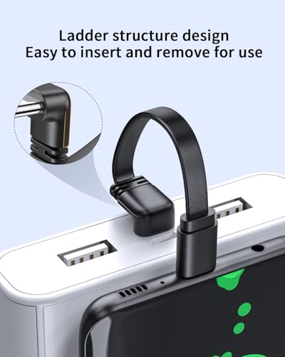 2Pack 90 Degree USB-C Extension Cable Flat 8inch.USB2.0 C Male to Female Adapter, Soft Right Angle USB C to C Cable. Only Compatible with of 66W and Below - color: M/F Right Angle, size: 8 inches