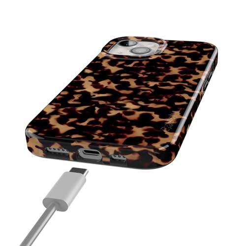 Casely iPhone 15 Plus Case | Shell Shocked | Tortoise Print | Compatible with MagSafe | Classic Ultra Slim Design - color: Shell Shocked | Tortoise Print