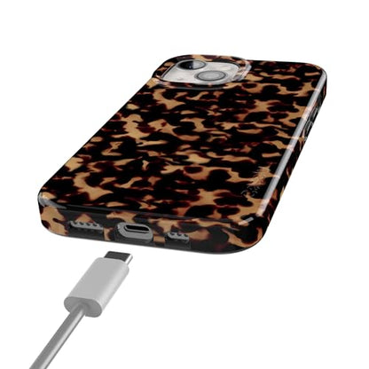 Casely iPhone 15 Plus Case | Shell Shocked | Tortoise Print | Compatible with MagSafe | Classic Ultra Slim Design - color: Shell Shocked | Tortoise Print