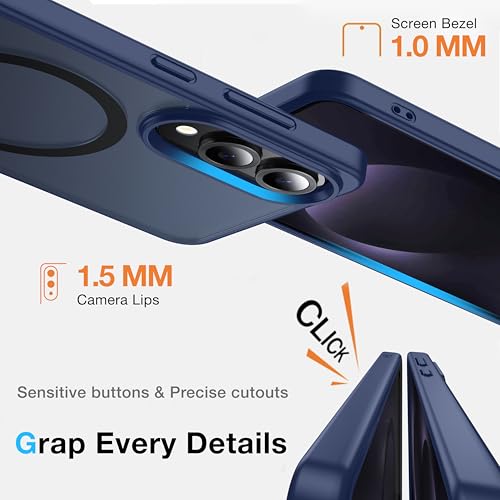 for Samsung Galaxy S25 Edge Case with MagSafe - color: Blue, size: Galaxy S25 Edge with Stand