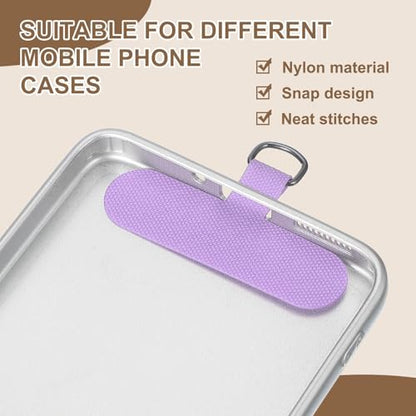 uxcell 12pcs Phone Tether Tab, Universal Phone Lanyard Patch T Shape Cell Phones Strap Replacement Part for Most Smartphone Cases, Light Purple - color: Light Purple