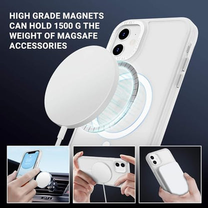 ULAK Case for iPhone 12/12 Pro Case, Compatible with MagSafe, Clear/Mag | Shockproof Magnetic Women Girls Anti-Scratch Protective Phone Case Designed for iPhone 12 & iPhone 12 Pro 6.1 inch - color: Clear/Mag