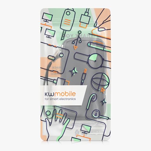 kwmobile Universal Phone Pouch Size XL - 6.7/6.8" - Neoprene Smartphone Pouch with Zip - Water-Repellent Mobile Phone Case - Sleeve in Blue Grey - color: blue grey, size: XL - 6.7/6.8"