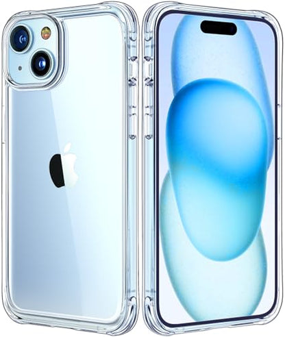 Mkeke for iPhone 15 Case Clear, [Not Yellowing] [Military-Grade Drop Protection] Clear Slim Phone Cases for Apple iPhone 15 with Shockproof Bumper 2023 - size: for iPhone 15 Case 6.1"