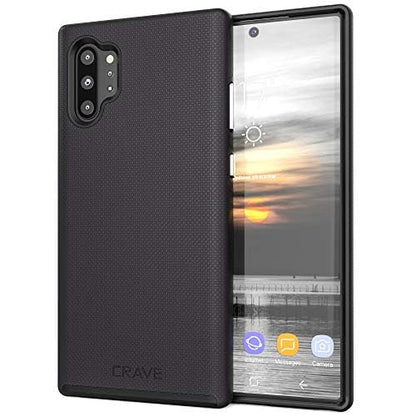 Crave for Galaxy Note 10 Plus Case, Shockproof Protection Dual Layer Case for Samsung Galaxy Note 10 Plus (6.8 inch) - Black - color: Black