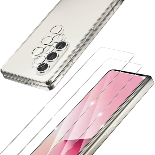 BIGFACE galaxy Z Fold 6 Screen Protector + Camera Lens Protectors, [2 + 2 Pack] HD Clarity Premium Tempered Glass,9H Hardness, 3D Touch Accuracy, Anti-Bubble Anti-Scratch Film - size: Galaxy Z Fold 6(6.2")