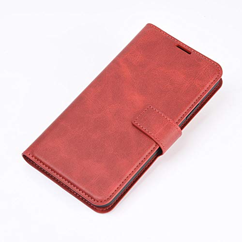 Flip Case for Motorola One 5G UW Ace Wallet Leather Magnetic Protective Cellphone Case for Moto One 5G Ace 2021 / Moto G 5G Folio Book Cover & Stand (Red) - color: Red