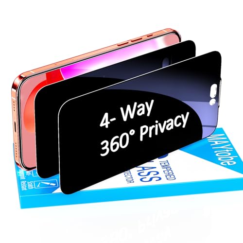 MAYtobe 2-Pack 360 Degree Privacy Screen Protector for iPhone 17 Pro Max - size: iPhone 17 Pro Max(Black)
