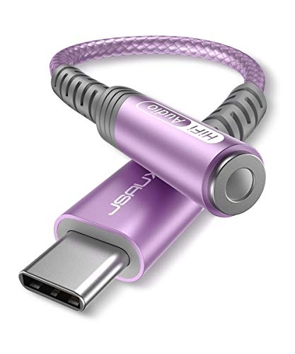 JSAUX USB C to 3.5mm AUX Audio Adapter for iPhone 18 Pro Max, Purple - color: Purple, size: 1 x 0.6ft
