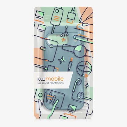 kwmobile Case Compatible with Google Pixel 9 Case -Soft TPU Back Phone Cover - with Metallic Look - Metallic Caribbean Blue - color: Metallic Caribbean Blue, size: Pixel 9