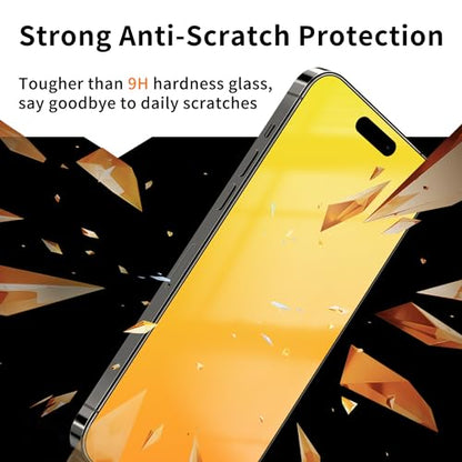 Privacy Screen Protector for iPhone 15 Pro Max 2 Pack (Gold) - color: for iPhone 15 Pro Max (Gold)