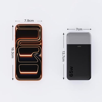 JUOVI 65W Portable Charger for Laptop Power Bank 20000mAh - color: Black