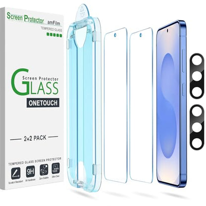 amFilm OneTouch for Samsung Galaxy S25 Screen Protector 6.2" Tempered Glass - size: S25-6.2"