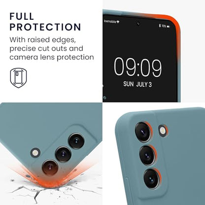 kwmobile Case Compatible with Samsung Galaxy S22 Case - Slim TPU Silicone Phone Cover - Soft Touch Finish - Arctic Night - color: Arctic Night, size: Galaxy S22