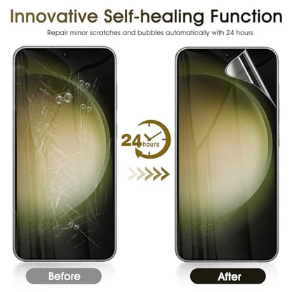 3 Pack TPU Screen Protector for Samsung Galaxy S23, Self-Healing HD Flexible Hydrogel Film Compatible with Galaxy S23 5G 6.1", Support Fingerprint Unlock, Scratch-Resistant, Bubble Free - size: Samsung Galaxy S23