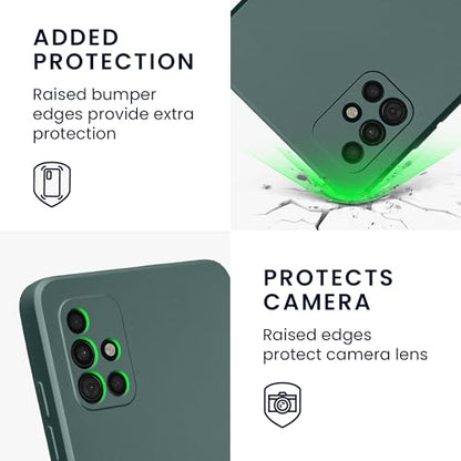 kwmobile Case Compatible with Samsung Galaxy A51 Case -Soft TPU Back Phone Cover - with Metallic Look - Metallic Teal - color: metallic teal, size: Galaxy A51