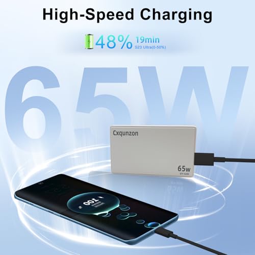 65W Slim USB C Wall Charger - color: White