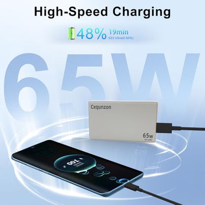 65W Slim USB C Wall Charger - color: White