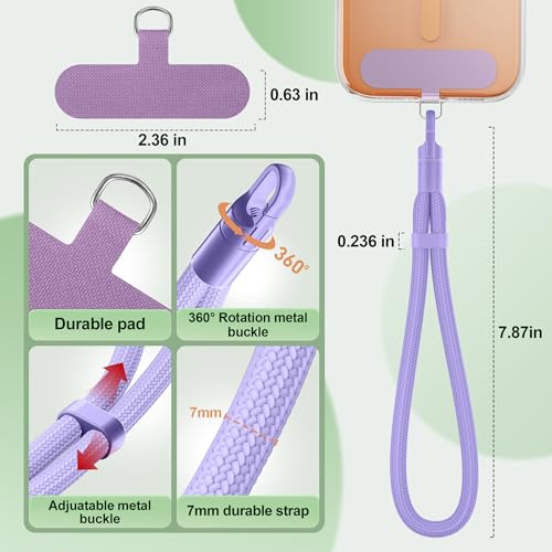 SHANSHUI Hand Wrist Strap Lanyard, 3 Pack Adjustable Cell Phone Lanyard Strap, Hand Wrist Strap Lanyard with 3x Tether Tabs for Smartphones- Light Pink Light Blue Green - color: Light Pink Light Blue Green