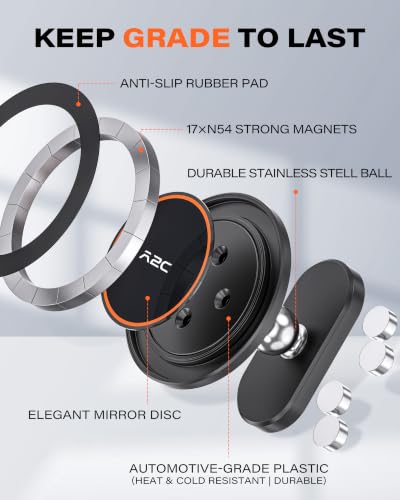 A2C Magnetic Golf Cart Phone Holder (Not Alloy), Golf Accessories for Men - color: Matte Black (Not Alloy)