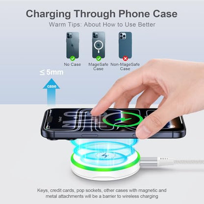 Super Fast Wireless Charger Pad Magnetic Charger for Samsung Galaxy S26 25W - color: White