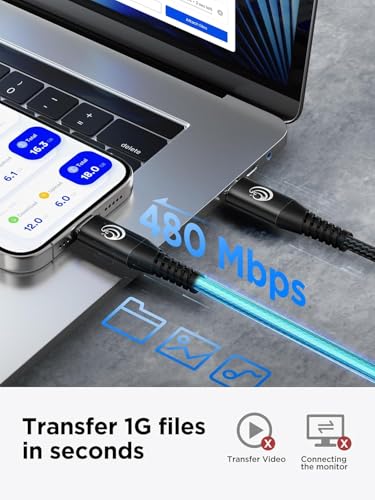 10FT USBC to USBC Cable 100W Fast Charging, Nylon Braided USB C to USB C Charger Cord Compatible with iPhone 17 Pro Max 16 15, MacBook Pro/Air, iPad, Samsung Galaxy S26 Ultra S25 S24, PS5, Switch - color: Black