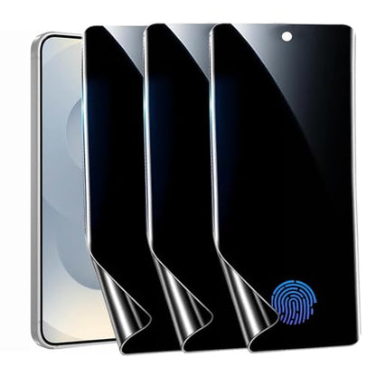 nulala Privacy Screen Protector for Samsung Galaxy S25 5G [Not Glass] Support Fingerprint Unlock -Touch Sensitive Anti-Spy Flexible TPU Film for Samsung S25 5G, 3-Pack - size: Galaxy S25 5G