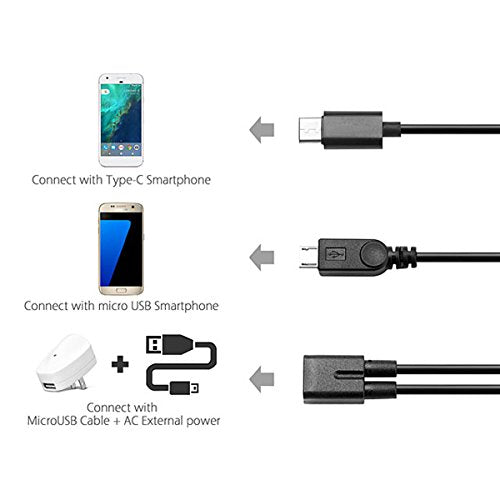 chenyang Micro USB Y Splitter Cable,Micro USB 1 to 2 USB C/Micro USB Charging Extension Cable Supports Charging Two Devices at The Same Time - style: Micro USB to USB C ＆ Micro USB
