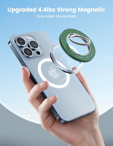 Lamicall Magnetic Phone Grip for MagSafe Accessories, Strong Magnet Ring - color: Dark Green