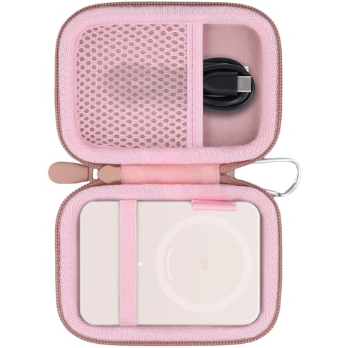 khanka Hard Case for Anker A1667/A1665/A1664 Slim Magnetic Charger,Pink - color: Pink